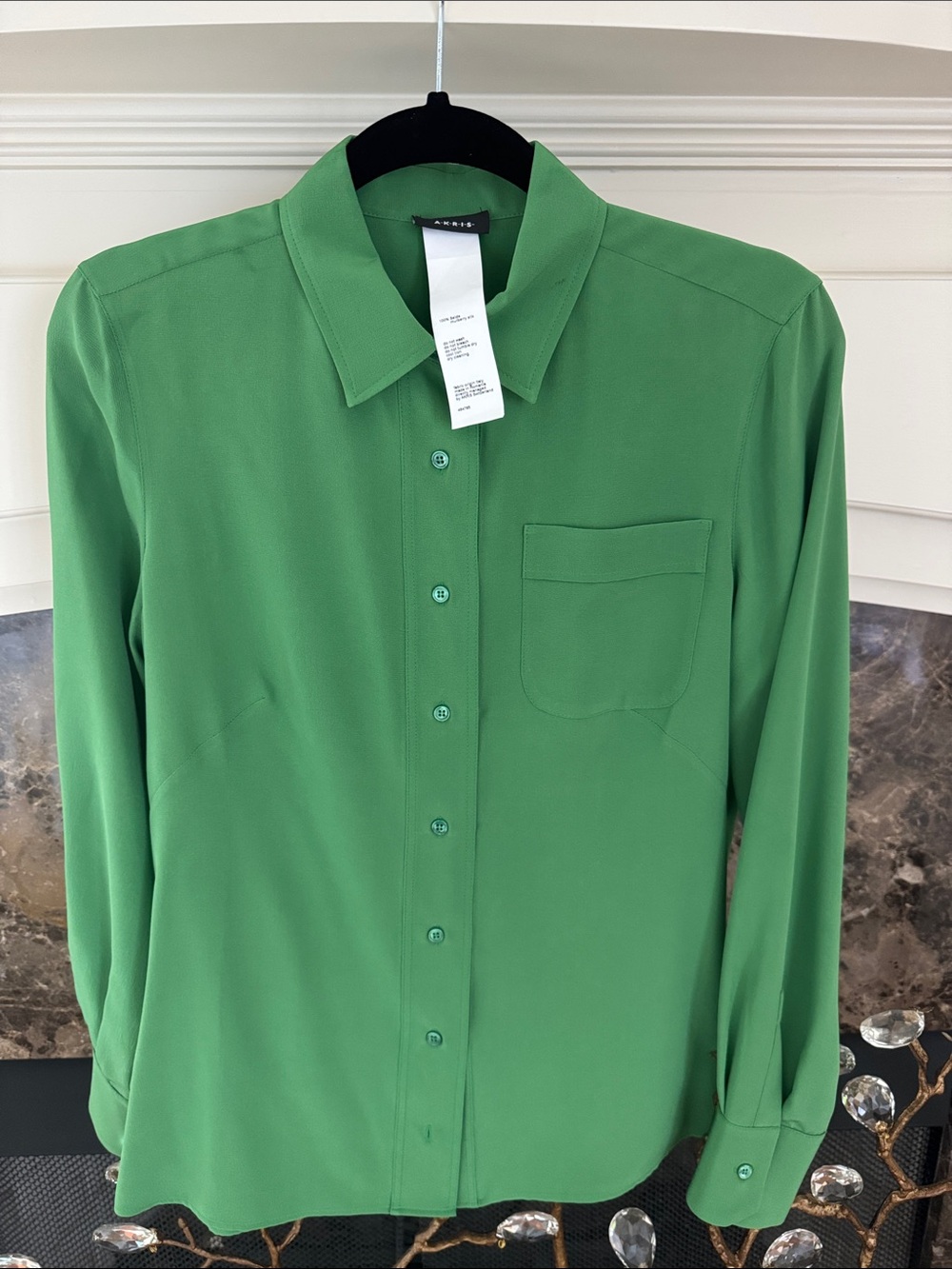 Akris Silk Long-Sleeve Blouse
